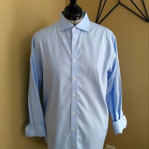 Charles Tyrwhitt Men’s Button Down Dress Shirt 16.5” 34 Light Blue